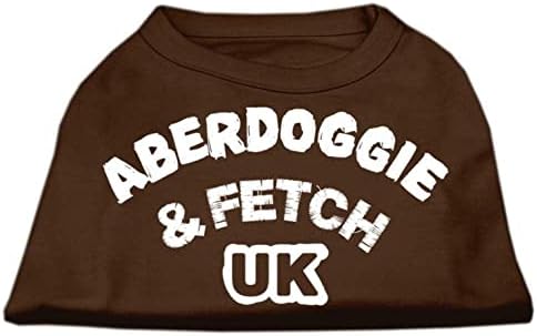 Mirage Pet Products 8-инчен Абердоги Велика Британија кошули со отпечатоци, X-мали, портокалови