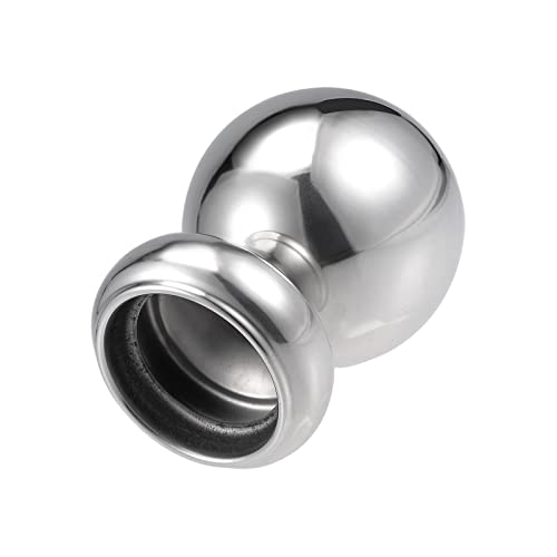 Металиксиност шупливо капаче топка сфери 1 парчиња, ограда од не'рѓосувачки челик пост капачиња од топка купола - за скалила за прицврстувачи, сребрен тон