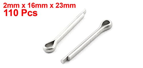 UXCELL A14103000UX0608-DM не'рѓосувачки челик продолжени иглички за пинови, 2 mm x 16 mm x 23 mm големина