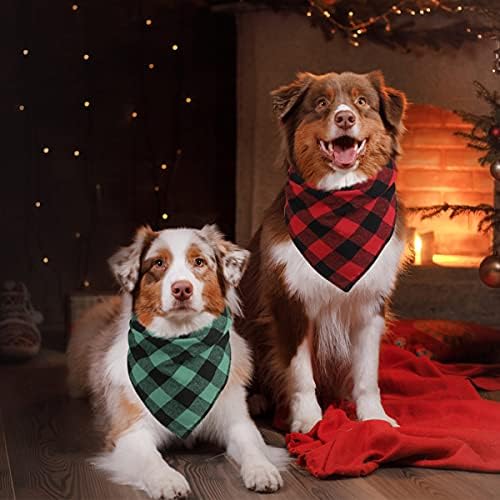 Kytely Plaid Божиќно кучиња бандани за одмор куче миленичиња бандани додатоци за роденденски подароци зимски бандани за средни големи