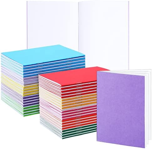 100 влошки разнобојни мини лаптопи празни книги за деца да напишат приказни со џеб со големина празно списание во боја на нелиран