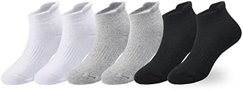 Детските перничени чорапи на Епиус, ниско сечење/без шоу, кои трчаат чорапи, дебели памучни атлетски чорапи за момчиња девојчиња 6 пакувања