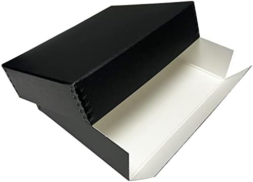 Линеко Архивски 9х12 Кутија За Складирање На Печатење, Дизајн На Капка, 9х12х3, Надворешна Боја: Црна