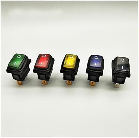 GOOFFY Rocker Switch KCd1 12V / 220V LED Водоотпорен Прекинувач За Рокери 3-pin 10A / 250V Ip67 Прекинувач За Копчиња Прекинувач
