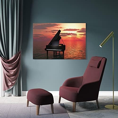 Уметнички отпечатоци пијано на морето естетски слики за спална соба wallид декор платно wallидни уметнички отпечатоци за wallидни декор декор