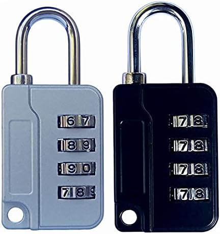 Zpliust - 4 цифри комбинации Каменот за заклучување на безбедно шифри, за шкафче за вработени во теретана и училиште, алатка, ограда, кабинет за HASP, заклучување на код за
