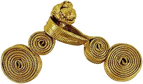 Dsfeoigy 20set златен метален кабел со плетенка со плетенка за затворање на прицврстувачи на јазол копчиња за шиење за хотелско столче покритие традиционално cheongsam