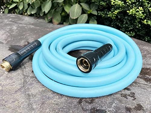 Hybrid Hybrid Hose Hose 5/8 in. X 100 ft, 180psi, лесен, флексибилен не-заврзување со рачка за вртење на женски и 3/4 GHT цврсти месинг фитинзи,