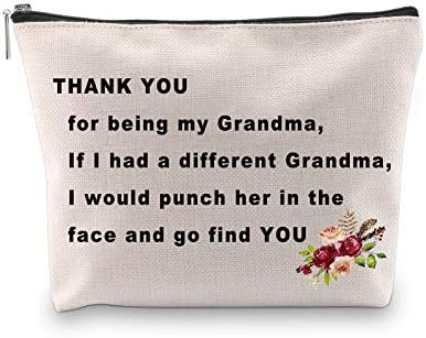 PXTIDY Баба Шминка Торба Баба Нана Подарок Ви Благодариме Што Сте Мојата Баба Козметичка Торба Смешна Баба Подарок Баба Патни Торби