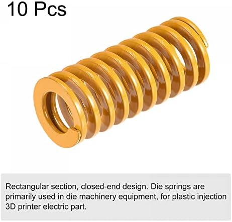 Uxcell 3D печатач умираат пролет, 20мм OD 45 mm долг 10 парчиња спирално печат на светло за компресија на компресија, калапи за умирање за