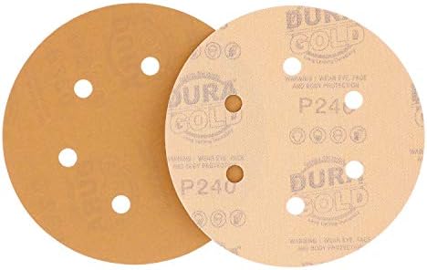 Дура -злато 6 дискови за пескарење - 240 решетки - 6 шема на дупки и подлога за интерфејс со мека густина