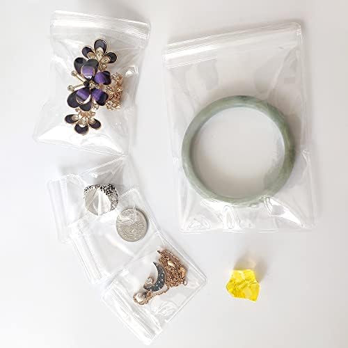 120 Парчиња Торба За Накит Самозапечатувачки Пластични Кеси Пвц Проѕирни Кеси Со Патент Проѕирни Кеси За Заклучување За Пакување Обетки