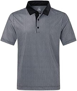 Деолакс машки поло маици перформанси Влага машка маица голф -кошула случајно суво вклопување долги и кратки ракави поло маици