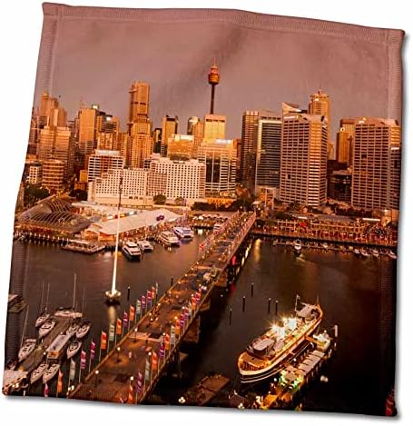 3Drose Australia, Darling Harbour и Pyrmont Bridge, покачен поглед - крпи