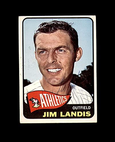 Jimим Ландис потпиша во 1965 година Топс Канзас Сити Атлетика Автограм