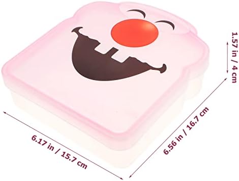 Сендвич Кутија со облик на тост: Контејнери За Складирање Храна За Снешко Држач За Подготовка За Оброк Замрзнувач Кутии За Леб За Ручек