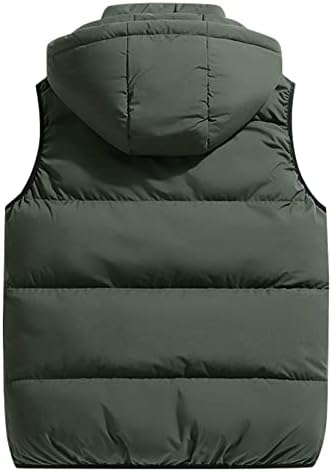 Wcjlha тешки јакни за мажи цврста боја со качулка надолу памук под подмачкување есенцијално топло врвно секојдневно јакна со голема големина