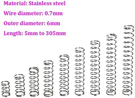 HTLLT метална затегнување на жица Дијаметар на жица од 0,7мм компресија од не'рѓосувачки челик Дијаметар од 6мм притисок Сплит 5мм-305мм/10мм