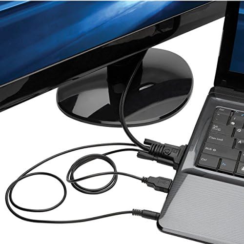 Трип Лајт VGA + Аудио На HDMI Адаптер Конвертор Кабел w Аудио &засилувач; USB Моќ 1080p M/M 6ft 6'