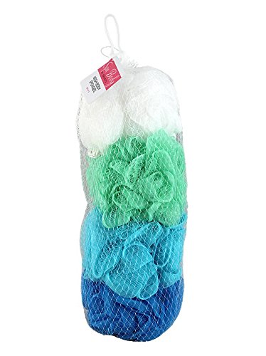 Swissco - Спа тело, сина и зелена мрежа сунѓер со нето торба, мала тежина, лесна за употреба и одлично за освежување на вашата кожа