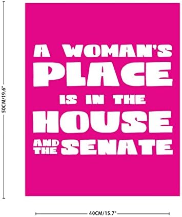 Рустично дрво потпишува женско место е во куќата, а сенатот насликан знак за дрвени плакети цитат Рустикален абортус права за декорирање