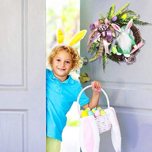 Велигденски зајаче венец | Исклучителна зајаче Велигденска гарланд велигденска форма на зајаци, украс, симпатична wallидна декорација,