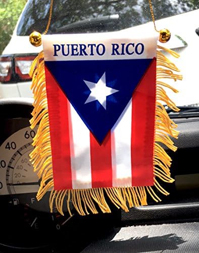 Порто Рико Автомобилско мини банер знаме и Mad Can Auto Patch 2 Поставете Boricua Porerto Rican Mini Auto Flag N Auto или Pathloth