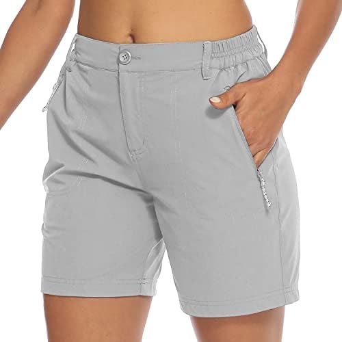 Tbmpoy женски пешачки карго шорцеви Брзо суво со џебови со лесен голф голф на отворено активни летни шорцеви