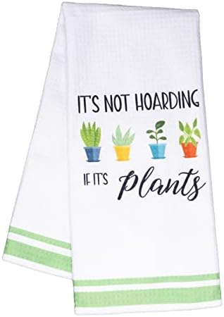 Смешни кујнски крпи, смешни роденденски подароци за loversубители на растенија жени градинарски пријатели, растителни подароци дама, подароци
