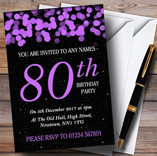 Виолетова боке &засилувач; Ѕвезди 80-Ти Персоналните Покани Роденден Партија