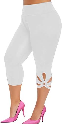 Девојки јога панталони со големина 12-14 големина панталони жени еластични плус шуплива модна половината јога панталони за жени памук