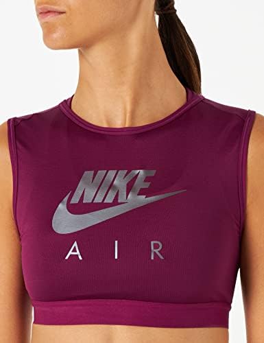 Nikeенски Airенски воздух Dri-Fit Swoosh Средна поддршка за спортски градник со висок врат