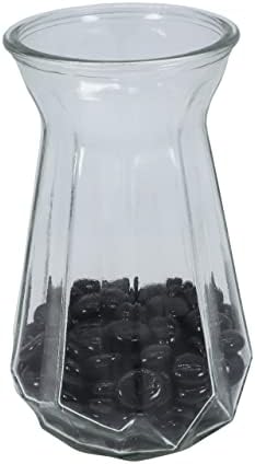 Gemseek 1lb мат црно стакло мермери, 100 парчиња камења од камења од монистра, вазни за полнење за домашни декор