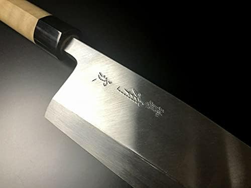 Tsukiji Aritsugu, јапонски нож Aritsugu готвач Деба бел челик 255 mm 10.03in Saya magnolia персонализирајте го името