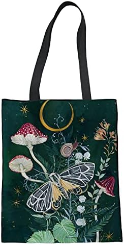UpetStory Canvas Tote торба за еднократна употреба торба за купување мрзлива чанта за намирници на рамо за жени девојки