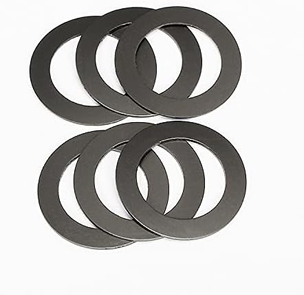 61 парчиња заптивка за миење со надворешен дијаметар од 8,4 мм црн графит најлон пластични подлошки прстен круг ултра-тенка рамна подлога со