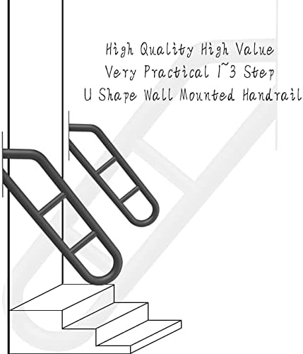 Houyang 2pcs 30inch Долга wallид поставена прирачник за скали од 1-3 чекори, дијаметар φ1.3 челична цевка удобна зафат, рачно