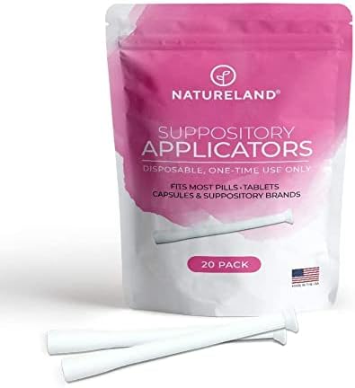 Natureland [40 брои супитории на борна киселина 600mg w/ [20 пакет] вагинален апликатор - женска нега