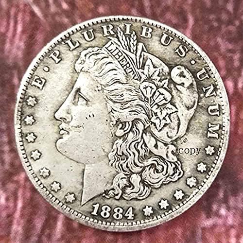 1884 година Американска копија од монета копија комеморативна монета одлична американска рачно врежана креативна смешна услуга за задоволство на монети за никел ни