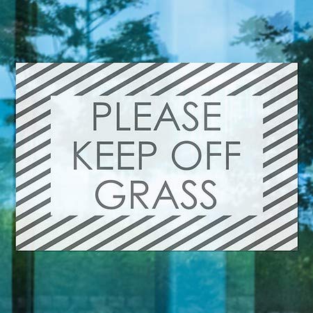 CGSignLab / Ве Молиме Чувајте Ја Тревата-Ленти Бел Прозорец Се Држат | 36x24