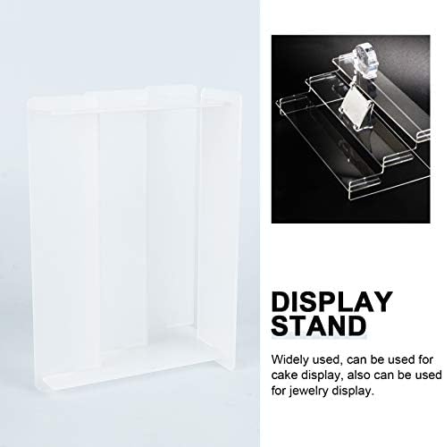 ToyAndona Action Figure Stand Acrylic Display Riser Stand 3 Tier Clear Display Rack Stand Sholf for Collectibles Pops Figures Cupcakes Накит за малопродажба на мало стока Десерти за десерти