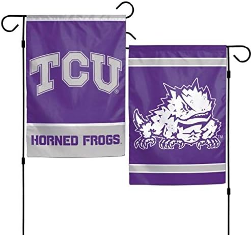 TCU роговидно знаме на жаби 12,5 x 18 градинарски стил 2 еднострано