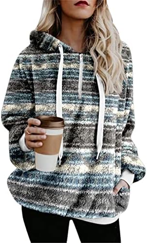 Nokmopo плус џемпери со големина на жени мода есен и зимски двострани печатени аспиратори задебелени и постепени врвови на џемпери
