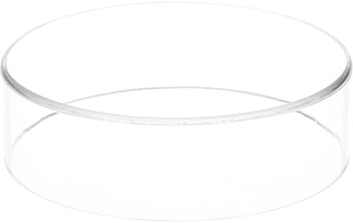 Плимор чист акрилен тркалезен цилиндер дисплеј кревач, 1,5 инчи x 2 инчи