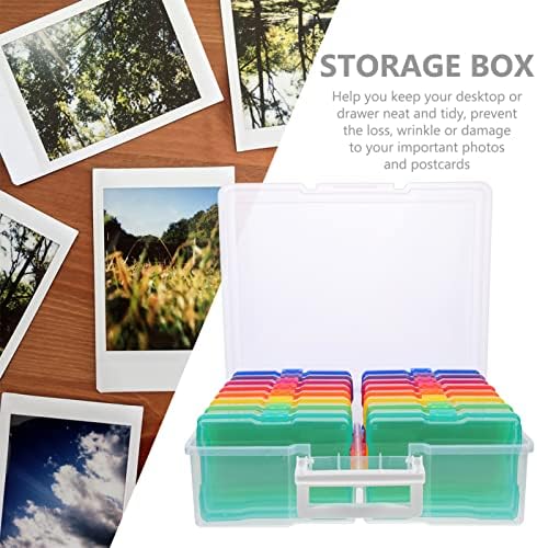 Seworroo Фото кутии за чување фото-кутии за чување фото-кутии складирање 1 сет на мултифункционални кутии за чување фотографии за складирање