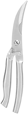 Ергономски кујнски ножици од не'рѓосувачки челик со дизајн на ритам за живина, риба и многу повеќе