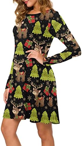 Божиќен фустан за жени фустани во стил во 1950 -тите години кратки ракави гроздобер коктел забава замав чај забава фустани