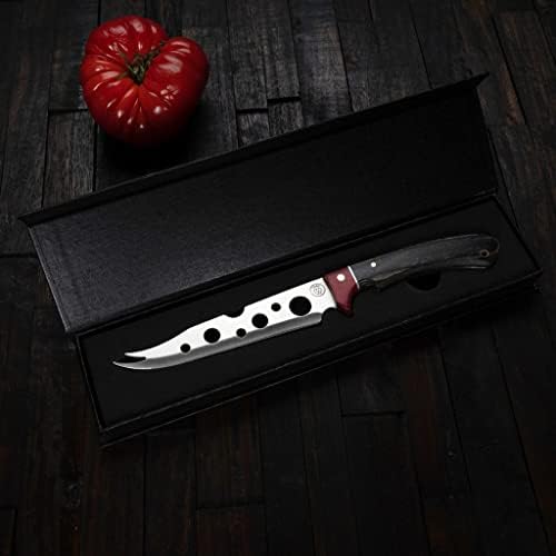 Нож со сирење-томато | Голема рачка | Премиум челик, алатка за бар, гурмански нож
