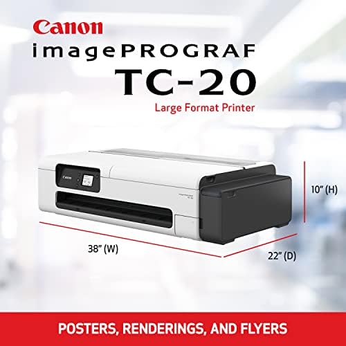 Canon ImagePrograf TC -20 24 Печатач со голем формат и заговорник - автоматски фидер за хартија за листови за листови, бродови