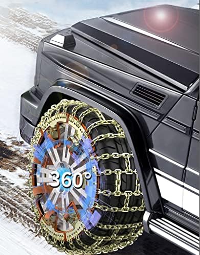 BBGS гуми снежни ланци, анти-лизгачки преносни гуми за гуми за SUV камиони пикап автомобилски ланец за мраз, снег, кал, песок